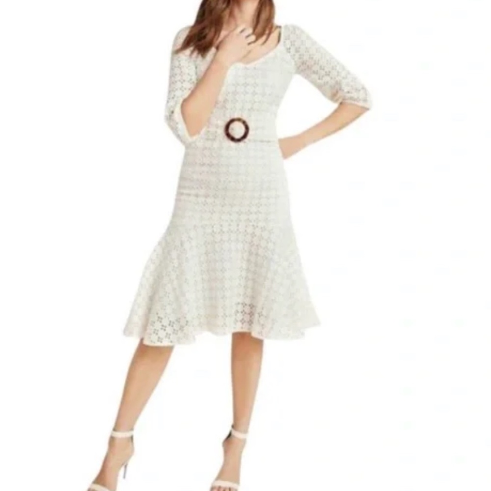 NWT ANTHROPOLOGIE MAEVE LINEN EYELET DRESS
